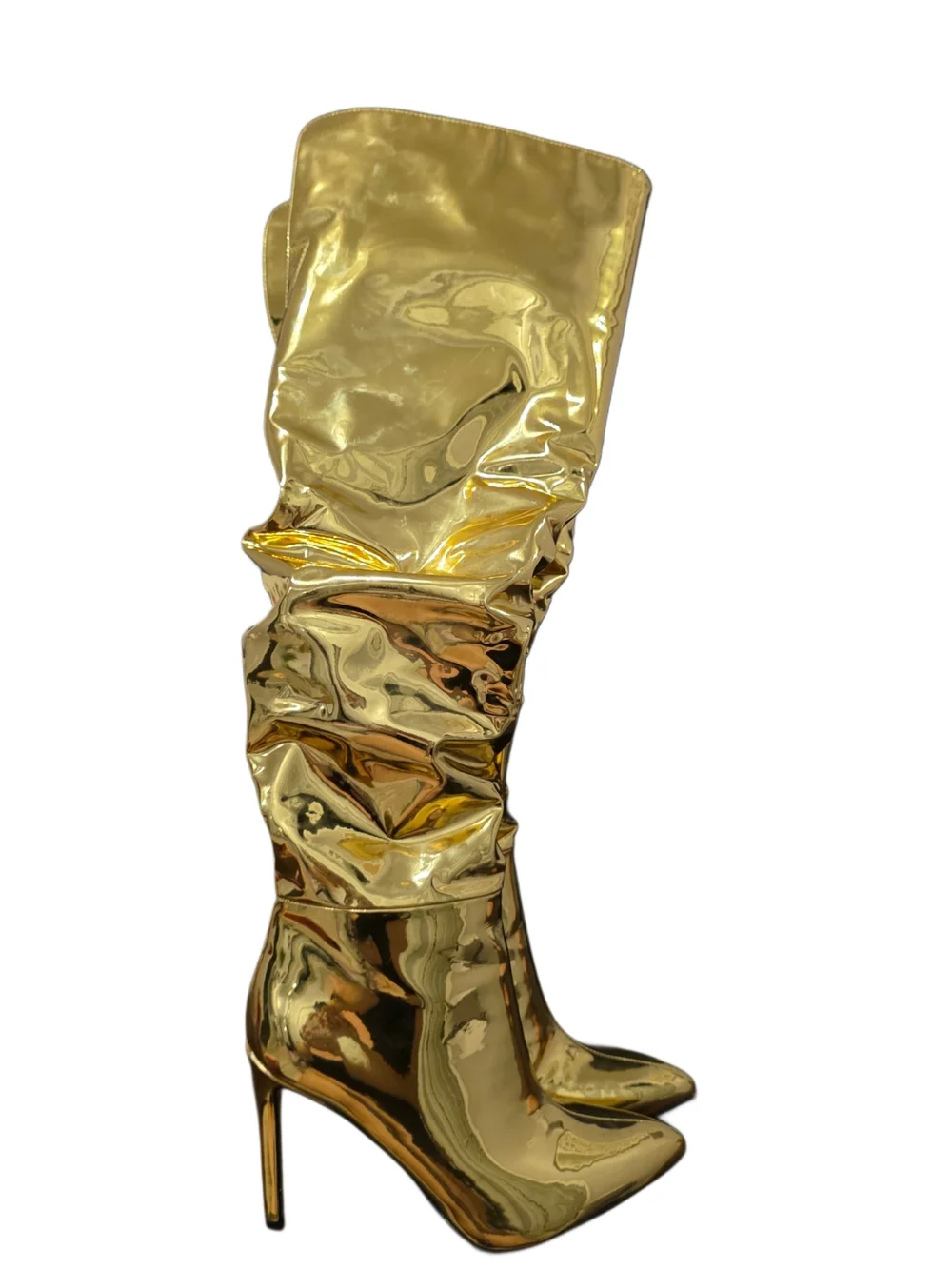 I.N.C. International Concepts Women's Gold Iyonna Over-The-Knee Slouch Boots NIB